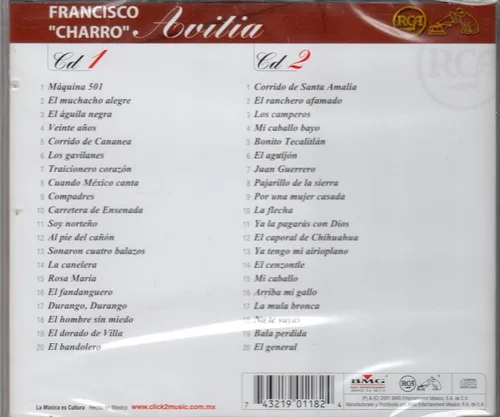 Vista 2 de Francisco "Charro" Avitia 100 años de música RCA-BMG-90118