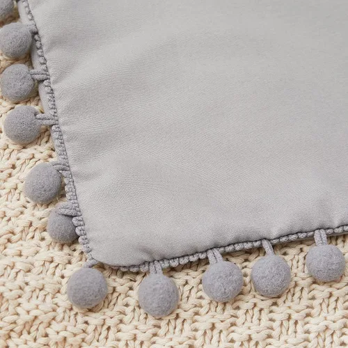 Vista 6 de 8HMOON Juego de 2 fundas de almohada suaves de microfibra con borlas, bonitas fundas de almohada transpirables con diseño de sobre, 20 x 30 pulgadas