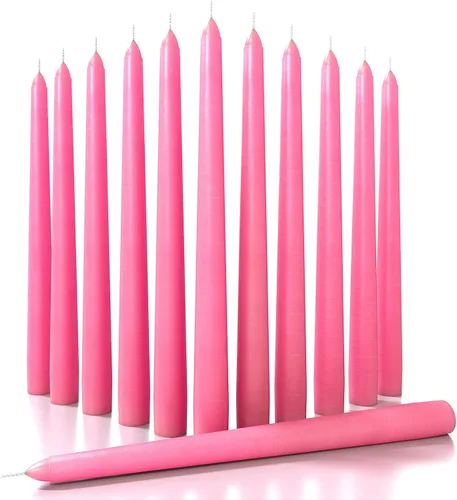 Vista 10 de CANDWAX Velas cónicas de 8 pulgadas, juego de 12 velas sin goteo, color azul oscuro
