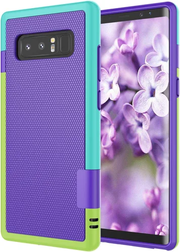 Vista 33 de Jeylly Funda para Galaxy Note 8, funda para Note 8, [3 colores] delgada híbrida resistente TPU suave y policarbonato duro a prueba de golpes, Vino