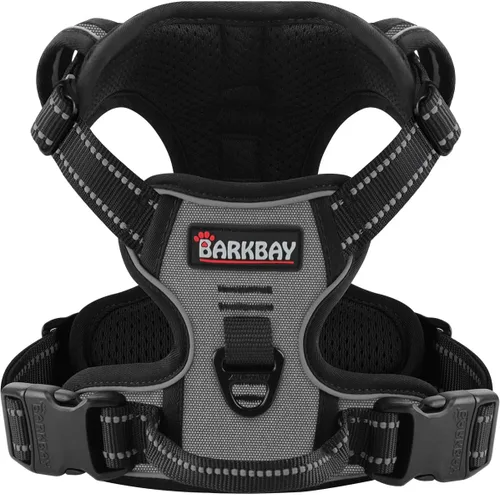 Vista 20 de BARKBAY Arnés para perro sin tirones para perros pequeños, ajustable, reflectante, cómodo, sin estrangulamiento, resistente, perfecto