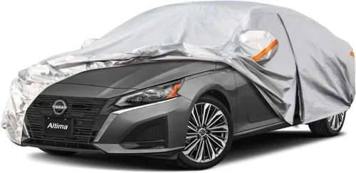 Vista 27 de Kayme - Cubierta de 6 capas para automóvil, impermeable, para todo tipo de clima, protección completa para exteriores contra lluvia, sol y rayos
