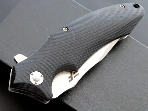 Vista 5 de Eafengrow EF339 Cuchillo plegable Hoja D2 y mango G10 con clip Cuchillos plegables para acampar Cuchillos de bolsillo al aire libre (negro)