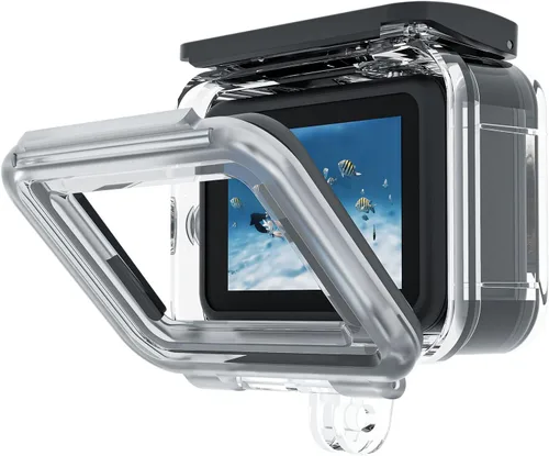 TELESIN Funda impermeable mejorada de 196 pies para GoPro Hero 12/11/10/9, revestimiento impermeable negro para la lente, carcasa de buceo