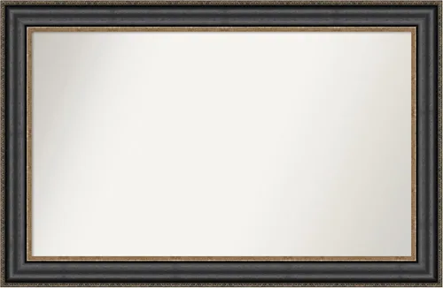 Vista 218 de Amanti Art Espejo personalizado, espejo de baño negro puente, espejo de pared o espejo de tocador de baño sobre el fregadero (26 x 26 pulgadas)