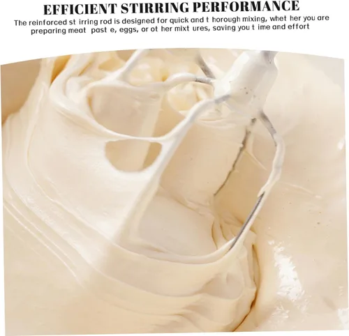 Vista 5 de Drill Mixer Attachment, Stainless Steel Stirring Rod Hand Mixer Attachments Reinforced Meat Paste Whisk Extended for Household and Construction