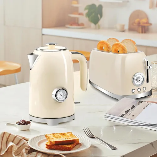 Vista 5 de SUSTEAS Hervidor eléctrico – Hervidor de té caliente de 57 onzas con termómetro, olla de té de acero inoxidable de calentamiento rápido de 1500 W