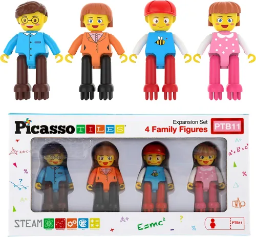 Vista 8 de PicassoTiles Juego de 120 piezas de bloques de construcción entrelazados de erizo, azulejos de construcción, juego de aprendizaje, desarrollo