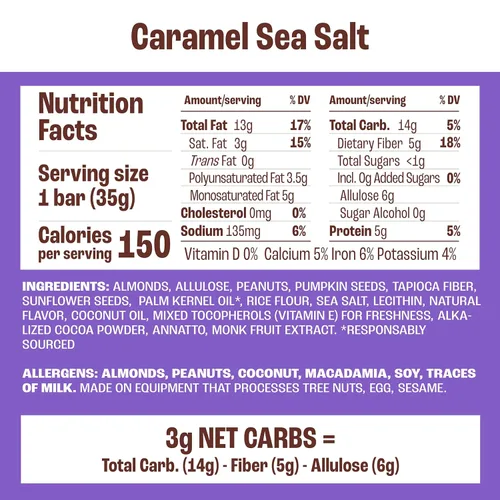 Vista 2 de Munk Pack- Barras Keto de nueces y semillas, 0 onzas de azúcar, 0.07 onzas de carbohidratos netos, sin azúcar añadido, a base de plantas, sin