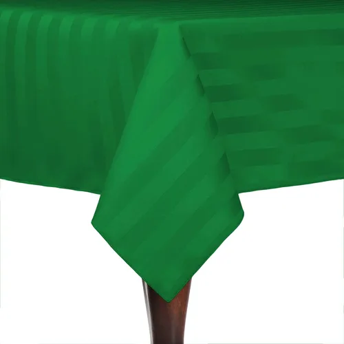 Vista 8 de Ultimate Textile -2 Pack- Satin-Stripe 72 x 108-Inch Rectangular Tablecloth, Acid Green