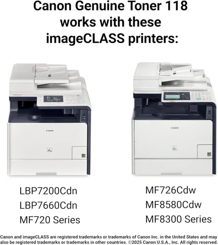 Vista 6 de Cartucho de tóner original Canon 118, negro original, Negro