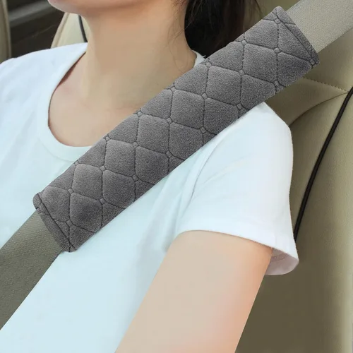 Vista 11 de Amooca Funda suave para cinturón de seguridad de automóvil, 2 cojines para cinturón de seguridad, 2 unidades para una conducción más cómoda, ajuste