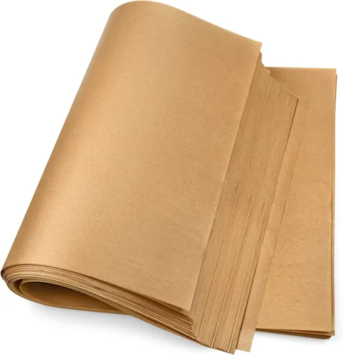 DISSKNIC 200 piezas de papel pergamino sin blanquear para forros de freidora de aire, papel pergamino precortado de 9 x 13 pulgadas para hornear