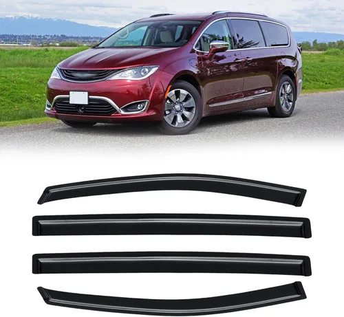 Vista 19 de Visera de ventana para Chevy Silverado 1500/GMC Sierra 1500/Avalanche/Suburban Crew Cab 2007-2013, protectores de lluvia, deflector de ventilación