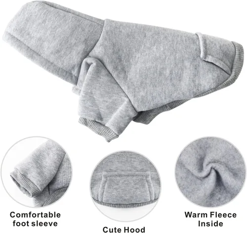 Vista 5 de Idepet Sudaderas con capucha para perros pequeños, ropa para perros pequeños, chaleco para chihuahua, abrigo cálido, chaqueta de otoño