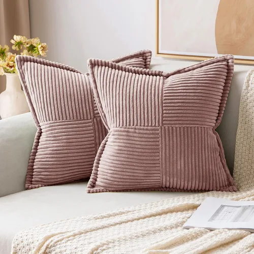 Vista 57 de MIULEE Juego de 2 fundas de almohada decorativas para sofá, cama y sala de estar, 20 x 20 pulgadas, beige, acento bohemio, cojines de estilo tirada