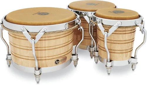 Vista 4 de Latin Percussion LP202-AW Bongo Tambor Natural/Cromo