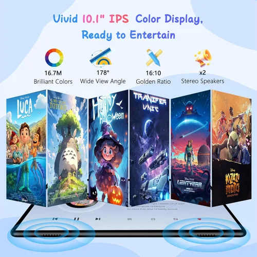 Vista 5 de HAOVM Tableta de 10 pulgadas, SIM 4G desbloqueada, Tableta Android 14 con ranura para tarjeta SIM, pantalla táctil IPS, procesador rápido de 2.0GHz