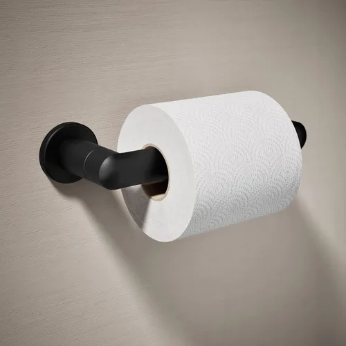 Vista 2 de Kohler K-24546-BL Kumin - Soporte para papel higiénico, color negro mate