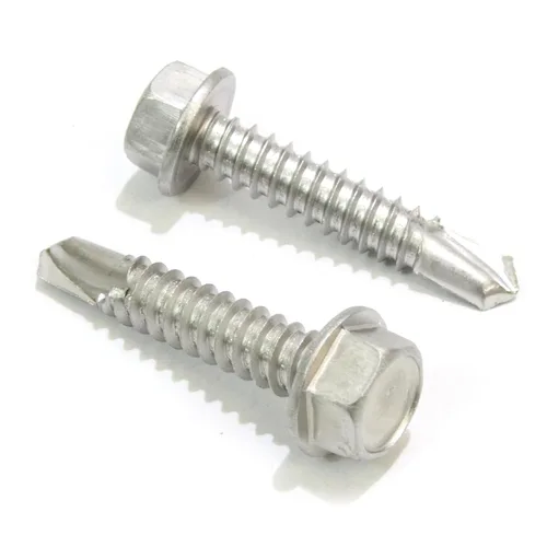 Vista 9 de Tornillos autoperforantes de cabeza hexagonal de acero inoxidable, tornillos autotaladradores, elegir tamaño y cantidad.