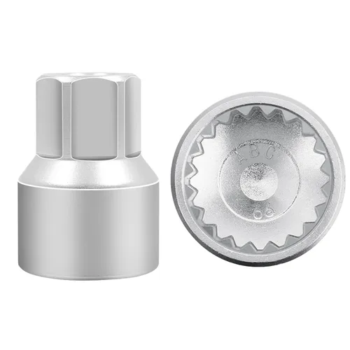 Vista 14 de Juego de 20 piezas de llave de tuerca de bloqueo de rueda para Porsche VW Touareg, herramienta antirrobo de tuerca de rueda y removedor de tornillos