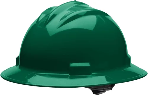 Vista 7 de Bullard Casco de seguridad de ala completa de 3 costillas con suspensión de trinquete de 4 puntos y almohadilla de algodón para cejas