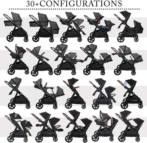 Vista 3 de Venice Child Ventura - Cochecito individual a doble para sentarse y pararse (paquete # 1)