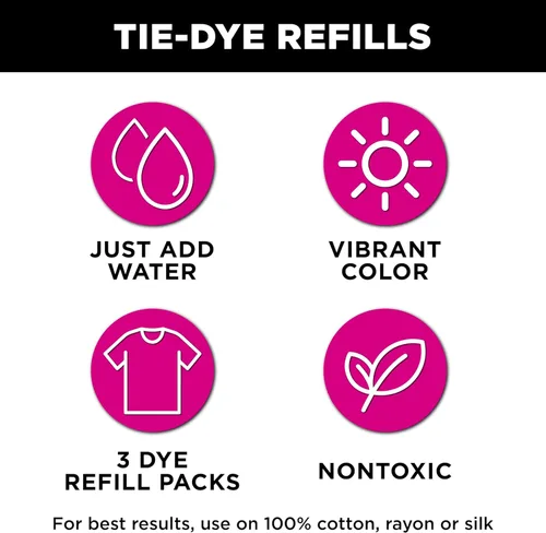 Vista 2 de Kit de teñido anudado en un solo paso Tulip, paquetes de recarga de tinte, morado