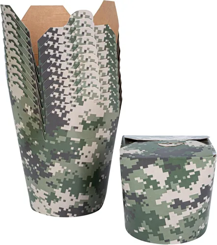 Vista 9 de Restaurantware Bio Tek - Contenedores de comida de 3.2 x 2.9 x 4 pulgadas, 200 cajas de fideos duraderas, desechables y sostenibles, cajas redondas