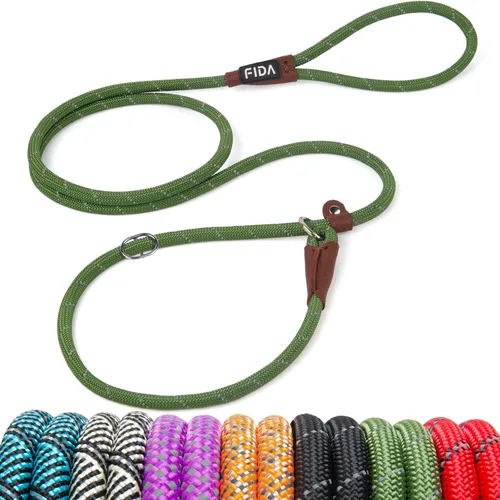 Vista 39 de Fida - Correa antideslizante duradera, correa resistente de presilla de 6 pies x 1/2 pulgada, cómoda correa de entrenamiento para perros grandes