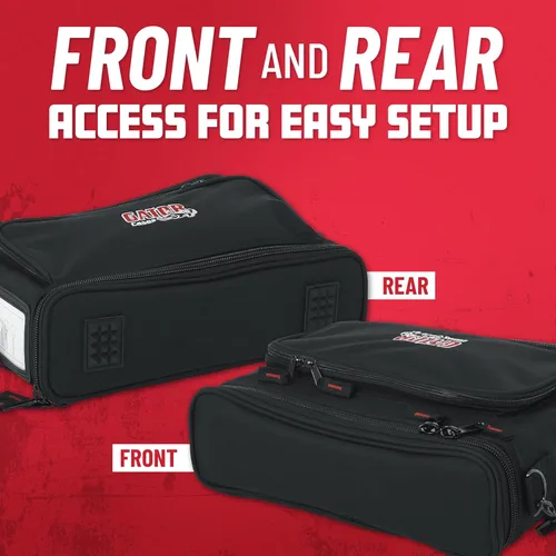 Vista 5 de Gator Cases - Bolsa acolchada para sistemas inalámbricos con correa de hombro extraíble, capacidad para un receptor, dos micrófonos y paquetes