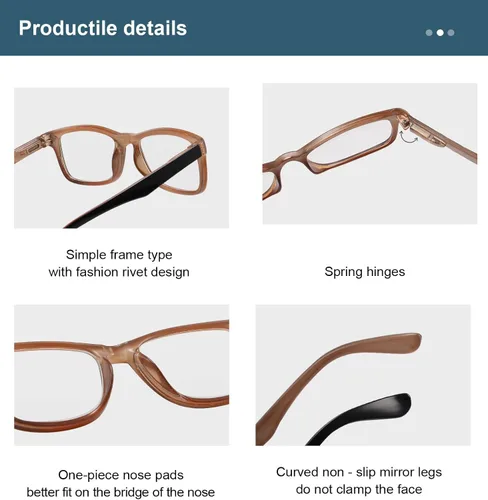 Vista 4 de Clásico estilo vintage gafas de lectura mujeres hombres