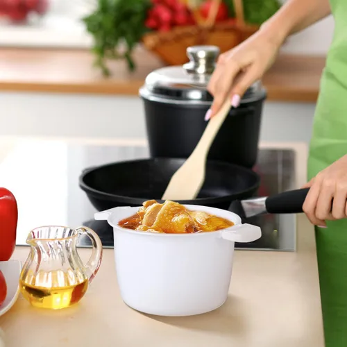 Vista 7 de DOITOOL Olla arrocera para microondas de 2 cuartos de galón, vaporizador para microondas para verduras, 1.8 L profesional micro utensilios de cocina