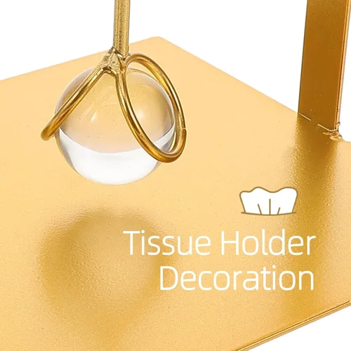 Vista 3 de Ipetboom Metal Napkin Holder Stand for Kitchen Table, Gold Square Paper Tissue Dispenser, Rustic Dining Table Napkin Organizer for Restaurant and