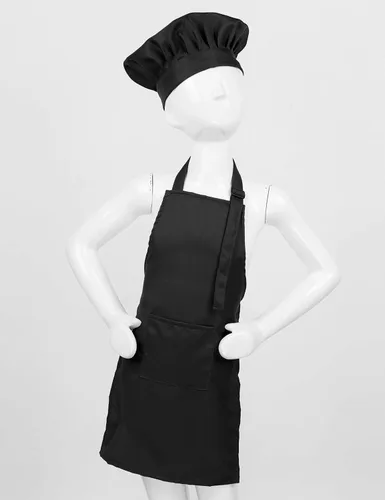 Vista 7 de Children's Chef Kitchen Costume Apron Hat Outfits Adjustable Cooking Baking Painting Crafting Bib Artist Apron