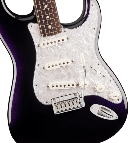 Vista 5 de Fender Player II Modified Stratocaster - Paquete de atardecer con bolsa de concierto, correa, cable, paquete de 3 púas y kit de limpieza de guitarra