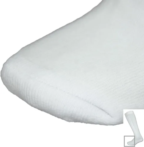 Vista 5 de Calcetines de esgrima gruesos, calcetines de esgrima de algodón para espada, sable y papel de aluminio (1 par, blanco)