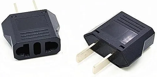 Vista 9 de GRLRCR - Adaptador de enchufe de EE. UU., UE AU CN a Estados Unidos, adaptador de enchufe de viaje, convertidor de corriente de salida de CA, tipo A