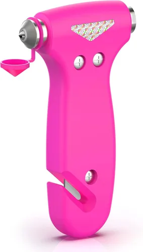 Vista 14 de THINKWORK Martillo de seguridad para automóvil, herramienta de escape de emergencia 3 en 1 con rompedor de ventana de un segundo y cortador