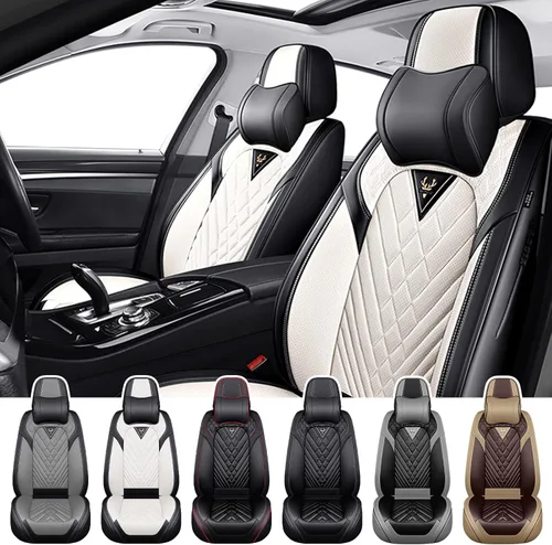 Vista 11 de Fundas de Asiento de Coche para Nissan Altima 2000-2026, Funda de Asiento Completa de Piel Nappa Impermeable, Protector de Asiento Automotriz Negro