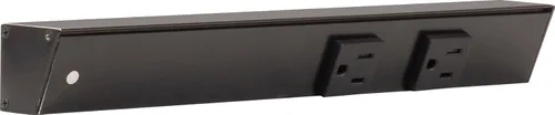 Vista 25 de Task APT Regleta de alimentación en ángulo de 9 pulgadas izquierda, 2 receptáculos, negro