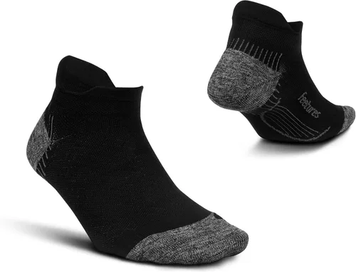 Feetures Calcetín de alivio de la fascitis plantar, cojín ligero, con pestaña invisible, calcetín de compresión específico para mujeres y hombres
