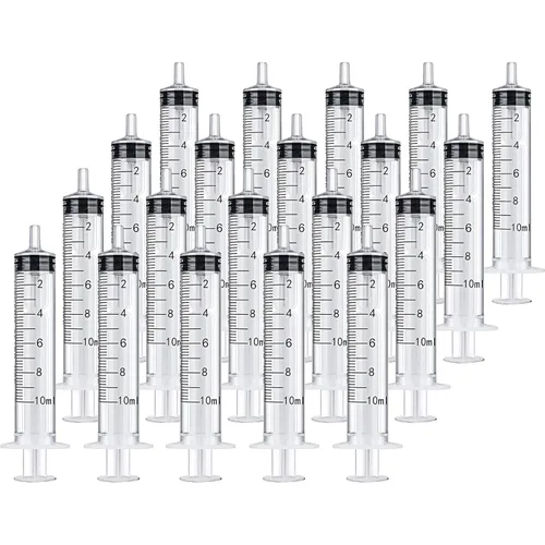 Vista 13 de Paquete de 20 jeringas de plástico con medición, adecuadas para medir, dispensar agua, rellenar (0.17 oz/5 ml)