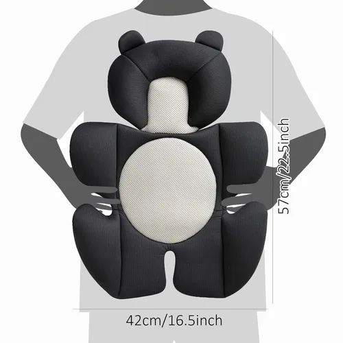 Vista 2 de Forro de asiento de cochecito de bebé, inserto de cojín cómodo para Oso negro