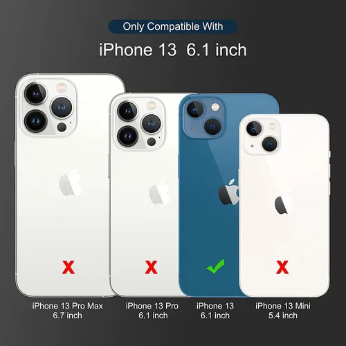 Vista 4 de ULAK Funda tipo cartera compatible con iPhone 13 para mujer, piel sintética de alta calidad con tarjeteros, función atril, funda tipo cartera