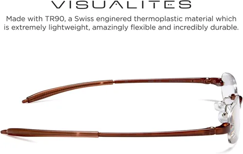 Vista 3 de Visualites Gafas de lectura sin montura ovaladas ligeras para hombres y mujeres - Modelo - VIS 5