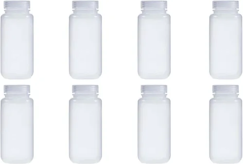 Vista 7 de Botellas de reactivo PP de boca ancha de 2.0 fl oz, 2 onzas, con tapas de polipropileno, paquete de 54