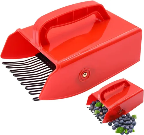 1 paquete de recolector de bayas, recolectores de bayas y rastrillos con peine metálico y mango ergonómico para una recolección de bayas más fácil,