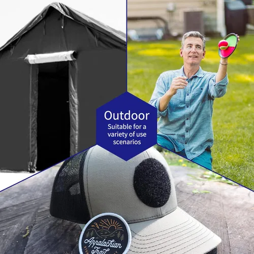 Vista 6 de Art3d Rollos de gancho y bucle de 4 pies x 1 pulgada con parte trasera adhesiva, tira adhesiva de doble cara, resistente