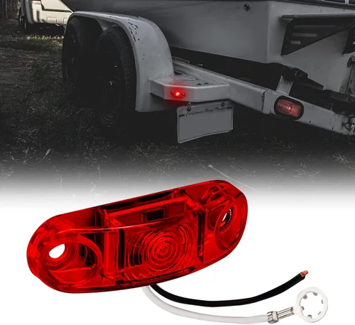 Vista 31 de TRUE MODS Luz de marcador LED de 2.5" ámbar para remolque con bisel cromado [DOT FMVSS 108] [SAE P2] [montaje superficial] [impermeable IP67] Luces